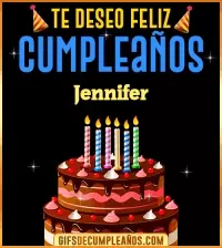 Te deseo Feliz Cumpleaños Jennifer